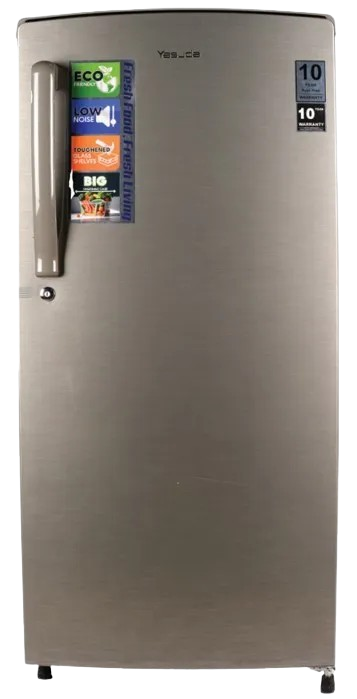 200 Litre Single Door Refrigerator, Brushline Silver
