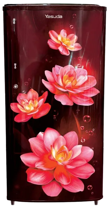 200 Ltr Single Door Refrigerator (Blue, Red Floral) image 2