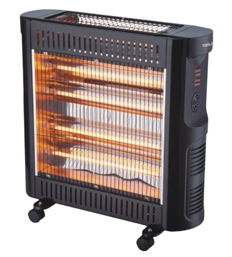 4 Rod Quartz Heater in Black Color image 1