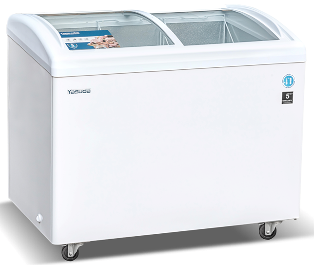 YASUDA 330L Curved Glass Door Deep Freezer image 1