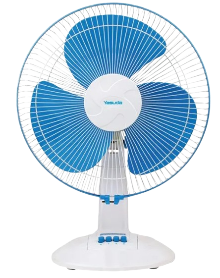 16'' Table Fan Blue and White | Red and White image 1