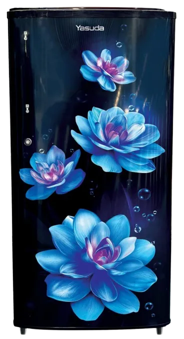 200 Ltr Single Door Refrigerator (Blue, Red Floral) image 1
